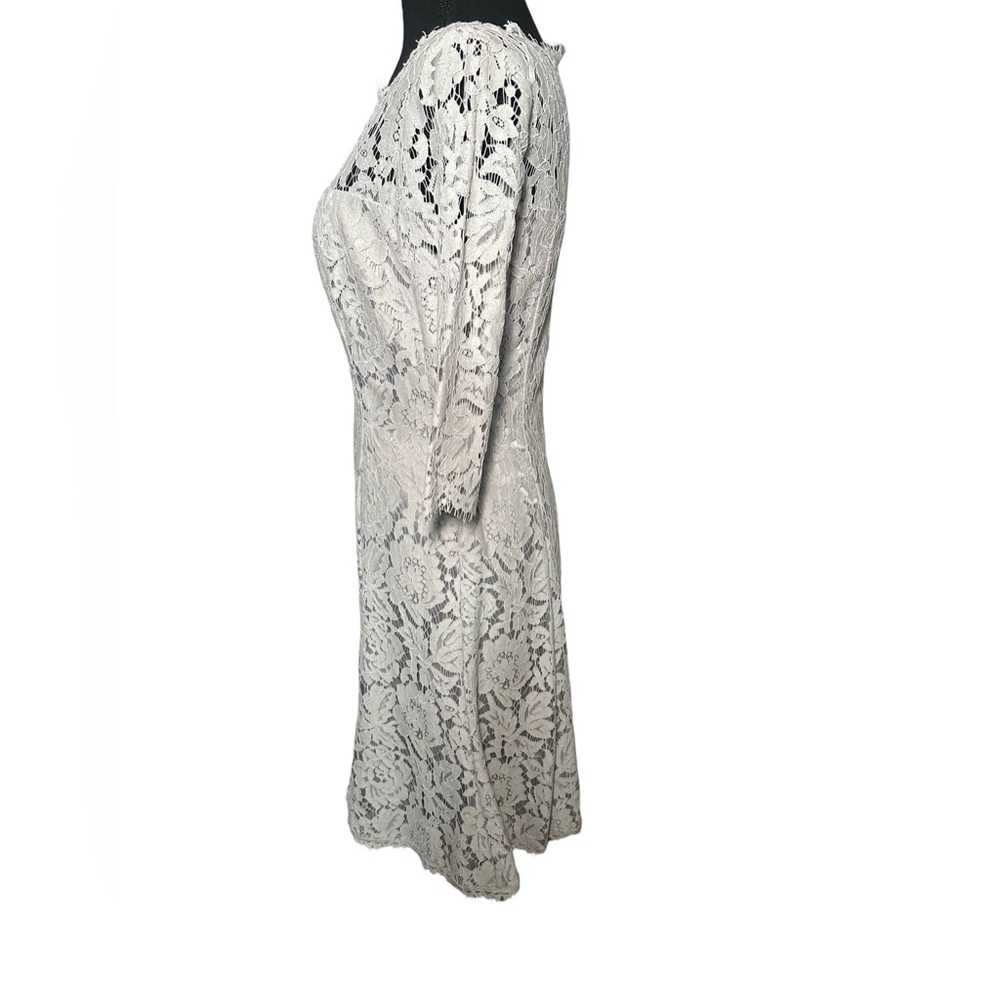 Eliza J Grey Lace fit and flare dress size 4 - Picture 2 of 4